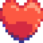 pixelated red heart